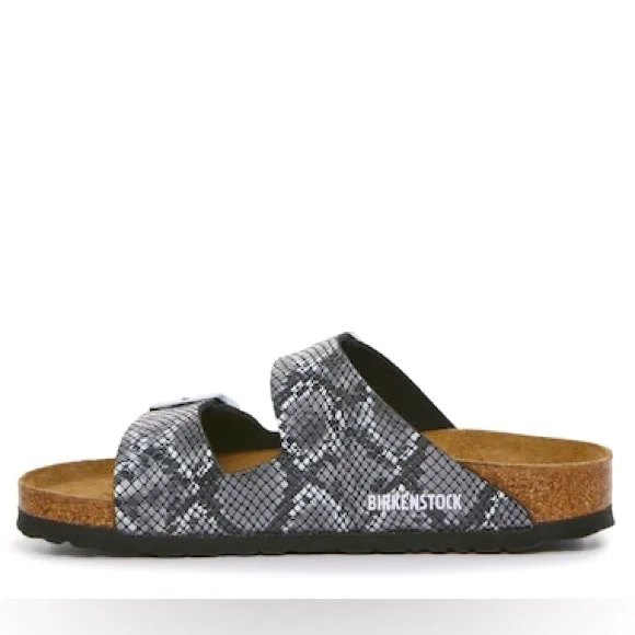BIRKENSTOCK Arizona slide sandals leather snake print size eur 37 L6 - Picture 4 of 11